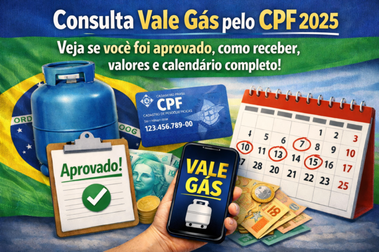 Consulta Vale Gás pelo CPF 2025: veja se você foi aprovado, como receber, valores e calendário completo