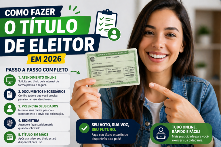 Como fazer o título de eleitor em 2026: passo a passo completo